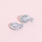 1.55cts Oval illusion danglers