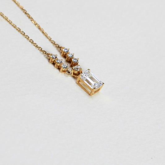 1.39cts Emerald Lab-grown necklace
