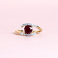 1.40ct Round cut Ruby ring