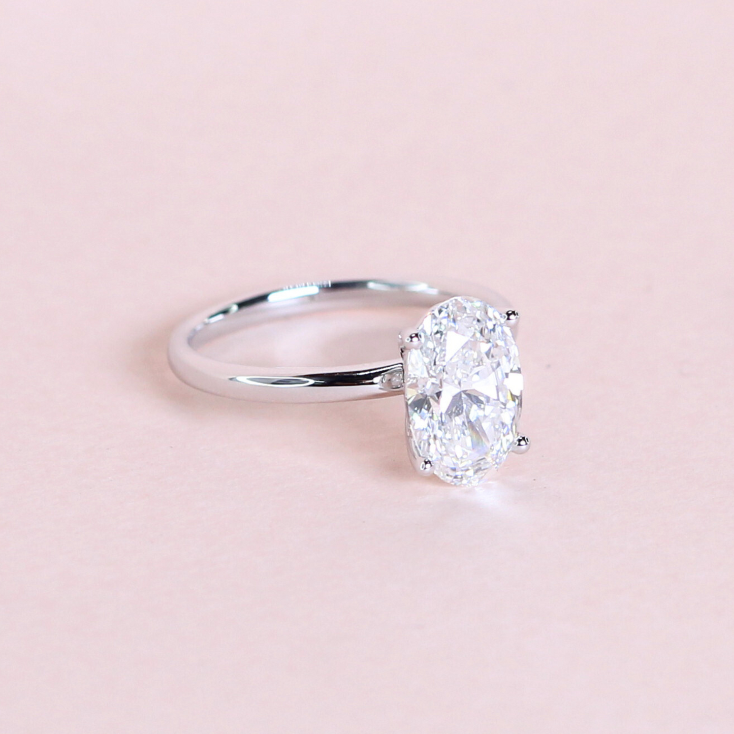 1.90ct Oval Lab-grown solitaire ring