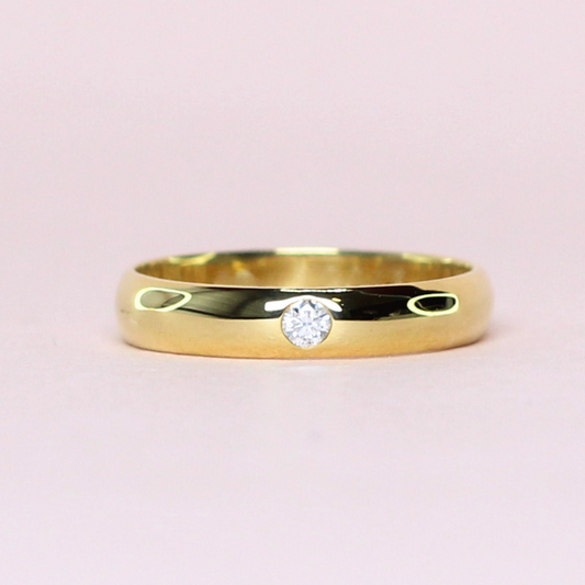 .015ct Solo stone Domed band (PH made)