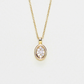 .14ct Oval cut bezeled necklace