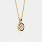.14ct Oval cut bezeled necklace