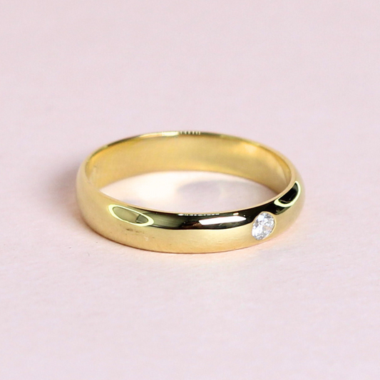 .015ct Solo stone Domed band (PH made)