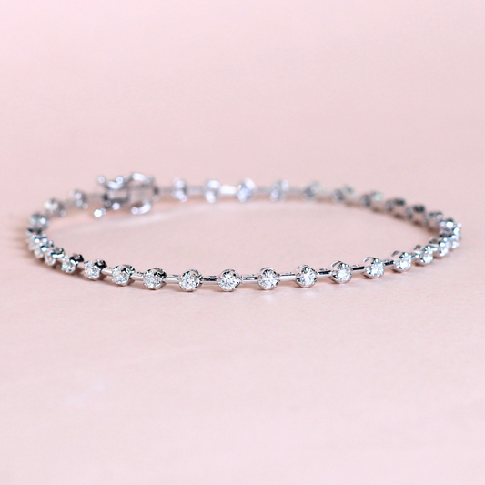 1.09cts Round cut Tennis bracelet