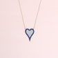 Elongated Heart Diamond Necklace