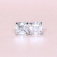 4.09cts Asscher cut Lab-grown Stud earrings