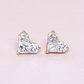 .91cts Heart illusion earrings