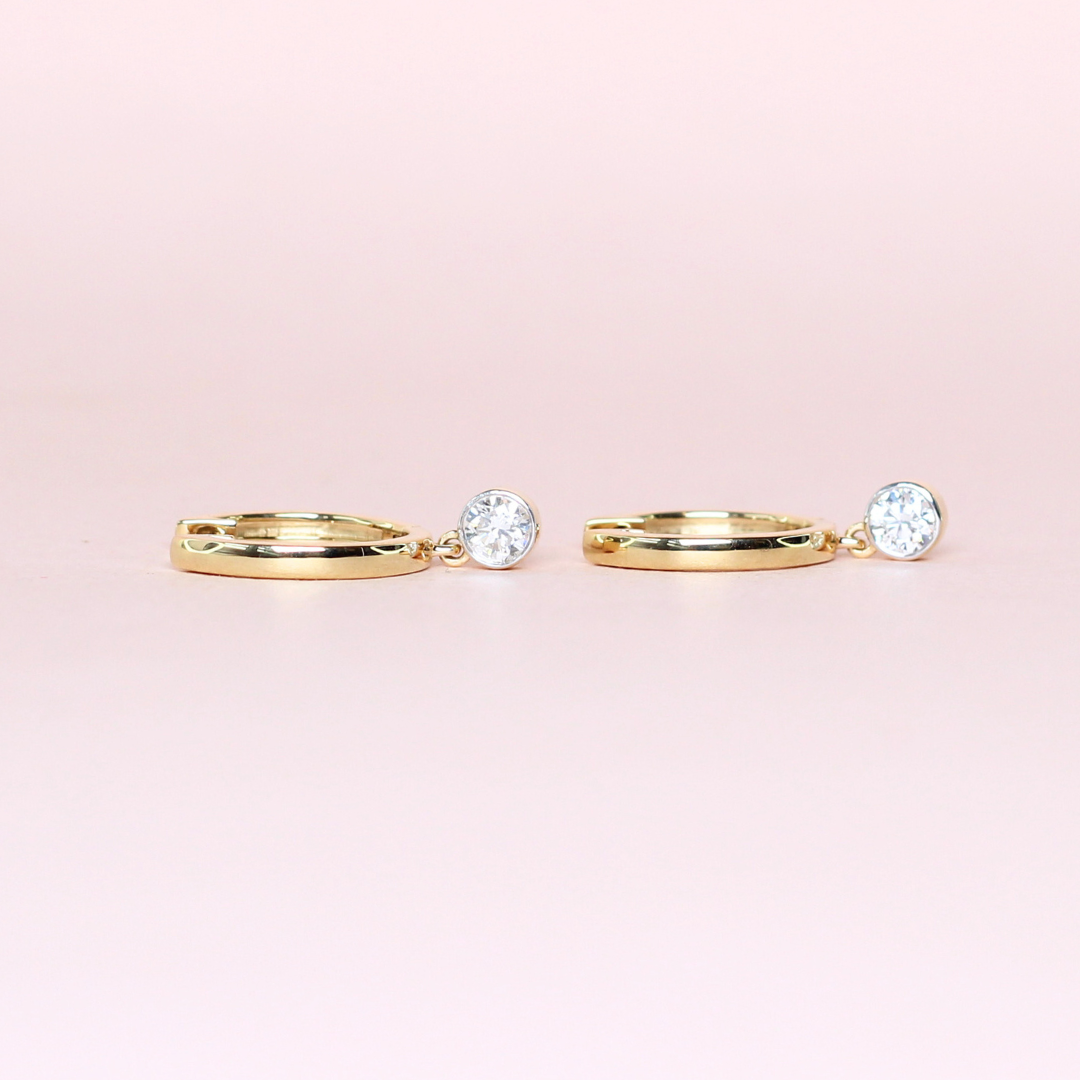 .48cts Round cut Solitaire Drop earrings