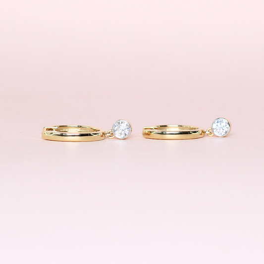 .48cts Round cut Solitaire Drop earrings