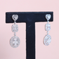 1.75cts Multi-shape Illusion Dangling earrings