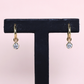 1cts Round cut Lab-grown Dangling huggie earrings