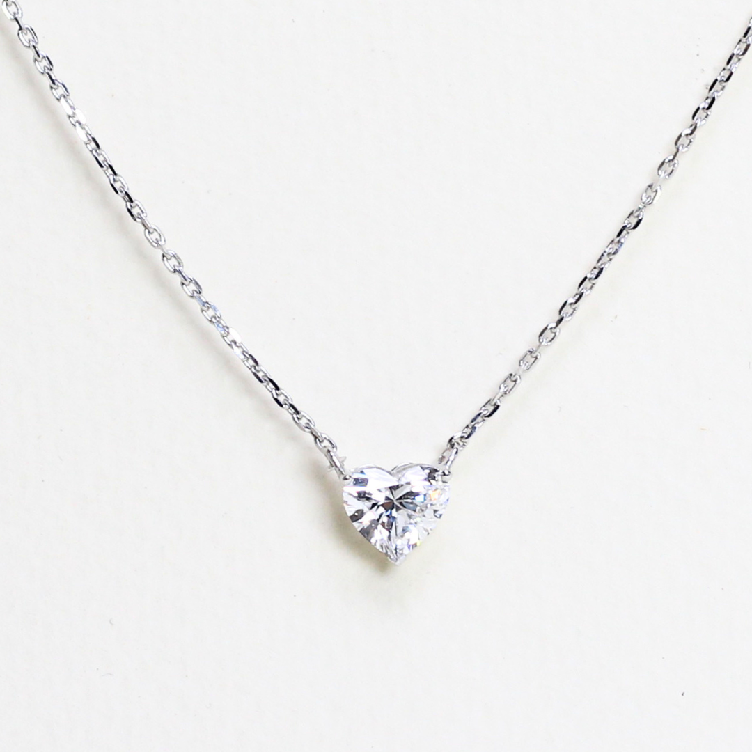 1ct Heart cut lab-grown Solitaire necklace