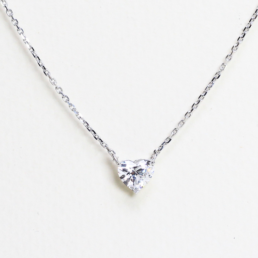1ct Heart cut lab-grown Solitaire necklace