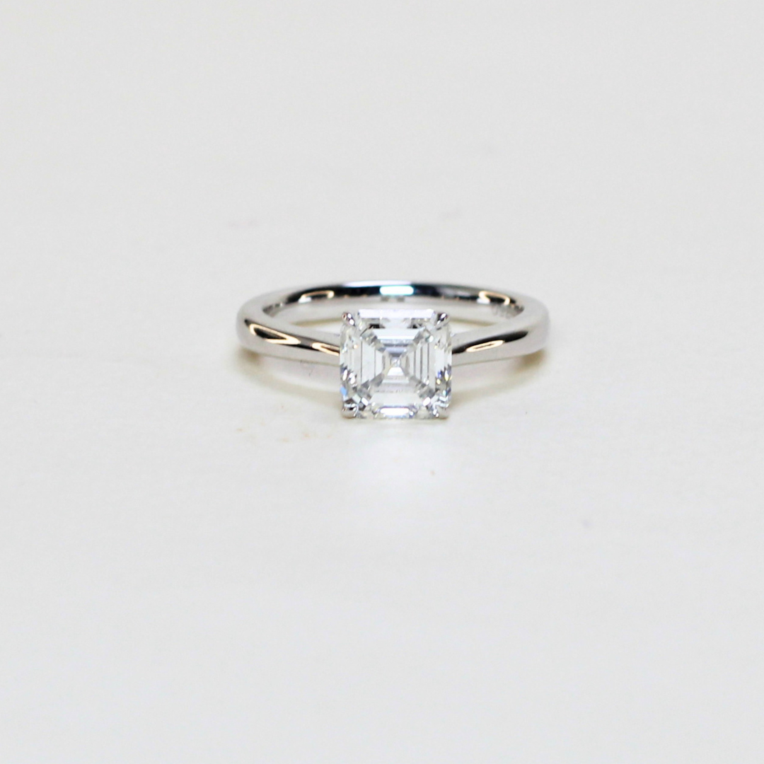 2.08cts Asscher lab-grown ring