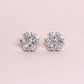 2.21cts Round cut Lab-grown Flower earrings