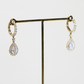 2.30cts Pear shape lab-grown dangling earrings