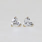2.93cts Heart stud lab-grown earrings