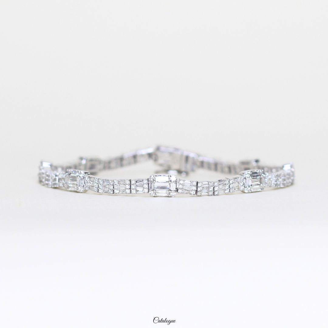 2.96cts Emerald Illusion Bracelet