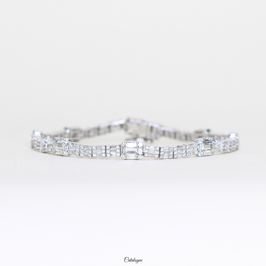 2.96cts Emerald Illusion Bracelet