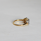 2.99cts Princess cut Lab-grown trilogy ring