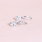 2.48cts Oval cut Lab-grown Dangling earrings
