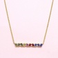 1.07cts Multicolored Sapphire Bar necklace