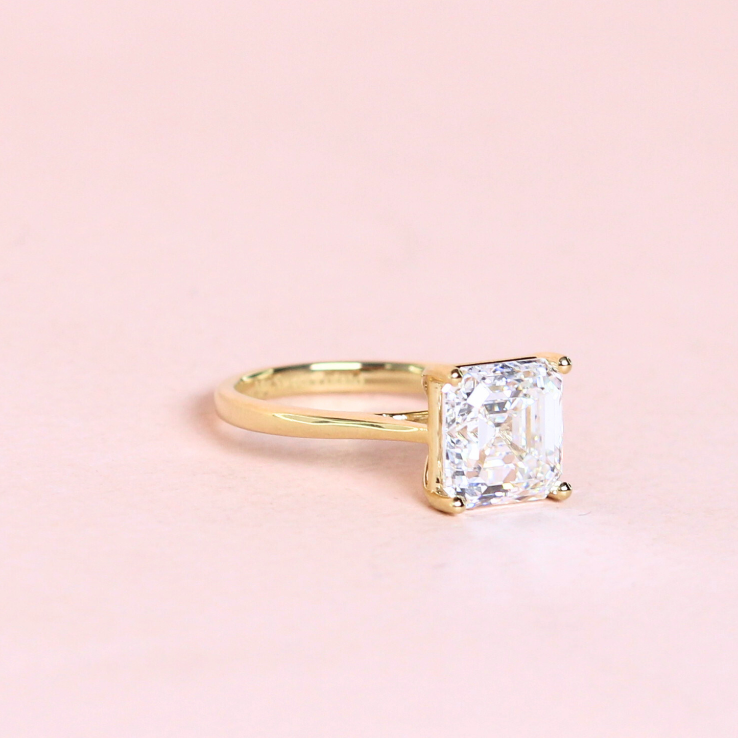 3.58ct Asscher cut lab-grown ring