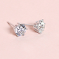 4.01cts Round brilliant natural diamond stud earrings