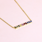 1.07cts Multicolored Sapphire Bar necklace
