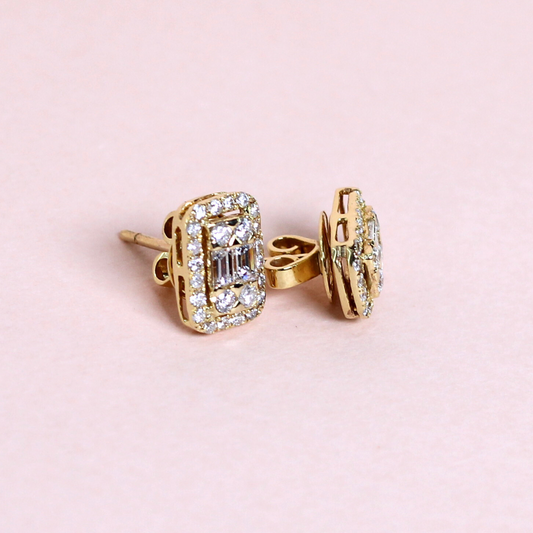 .95cts diamond illusion earrings