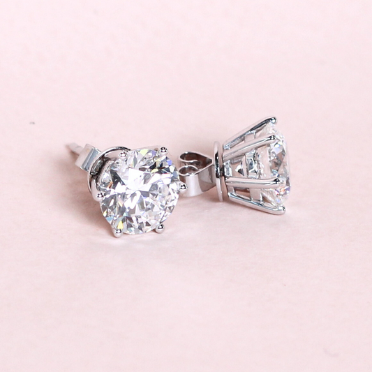 6.05cts Lab grown diamond stud earrings