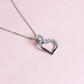 .16cts Round cut Lab-grown Double Heart necklace