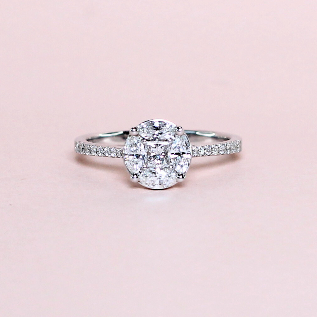 .68cts Round Illusion Pavé ring