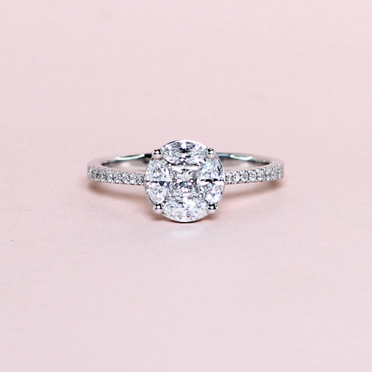 .68cts Round Illusion Pavé ring
