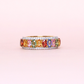 6.85cts Multicolored Sapphire Full Eternity ring