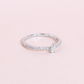 .37cts dainty pear half eternity ring