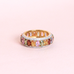 6.85cts Multicolored Sapphire Full Eternity ring
