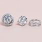 2cts Round Brilliant diamond earrings with Detachable halo