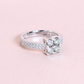 4 Stone Center Double Pavé Diamond Ring