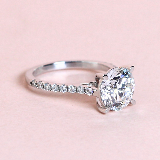 2.78cts Round cut Lab-grown Half Eternity ring