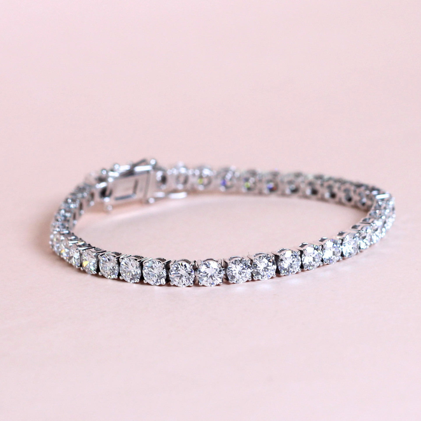 9.36cts Round cut Lab-grown Tennis bracelet