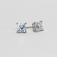 2cts Princess cut Solitaire Lab-grown earrings