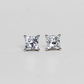 2cts Princess cut Solitaire Lab-grown earrings