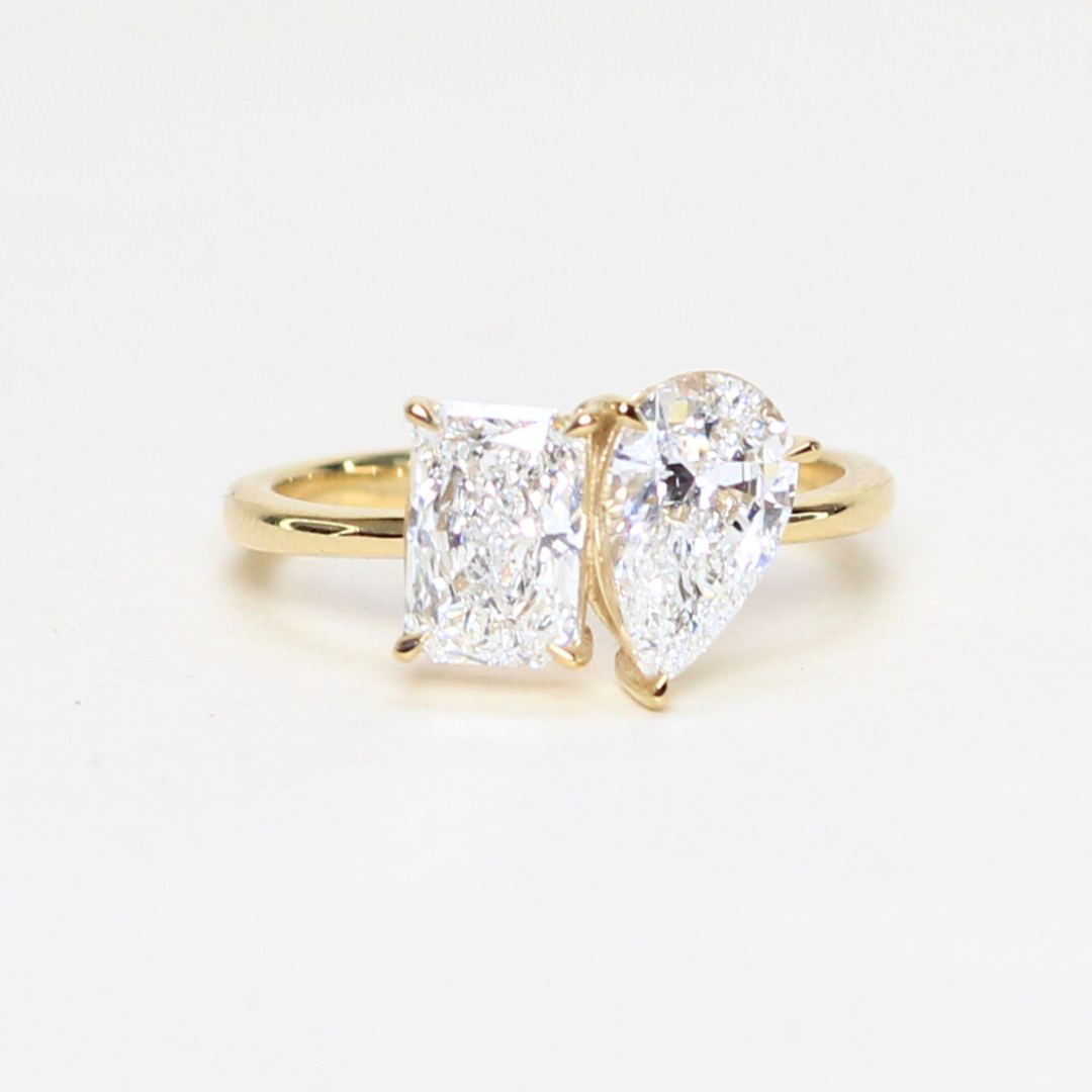 2cts Toi et Moi ring