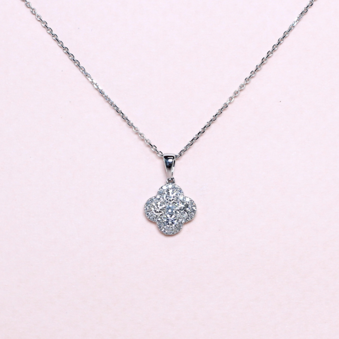 .40cts Clover diamond necklace