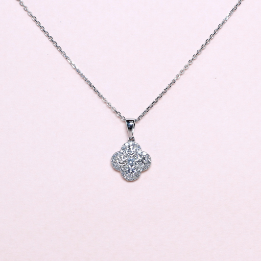 .40cts Clover diamond necklace