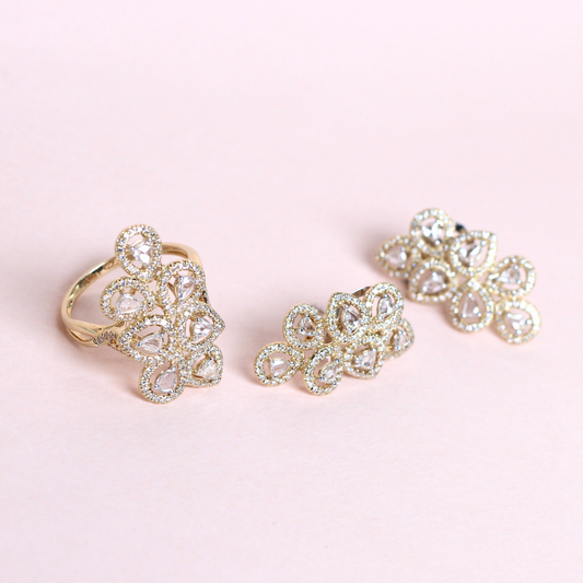 Leaf diamond statement set