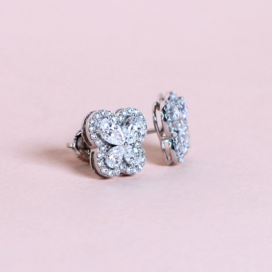 2.58cts Lab-grown Butterfly Stud earrings