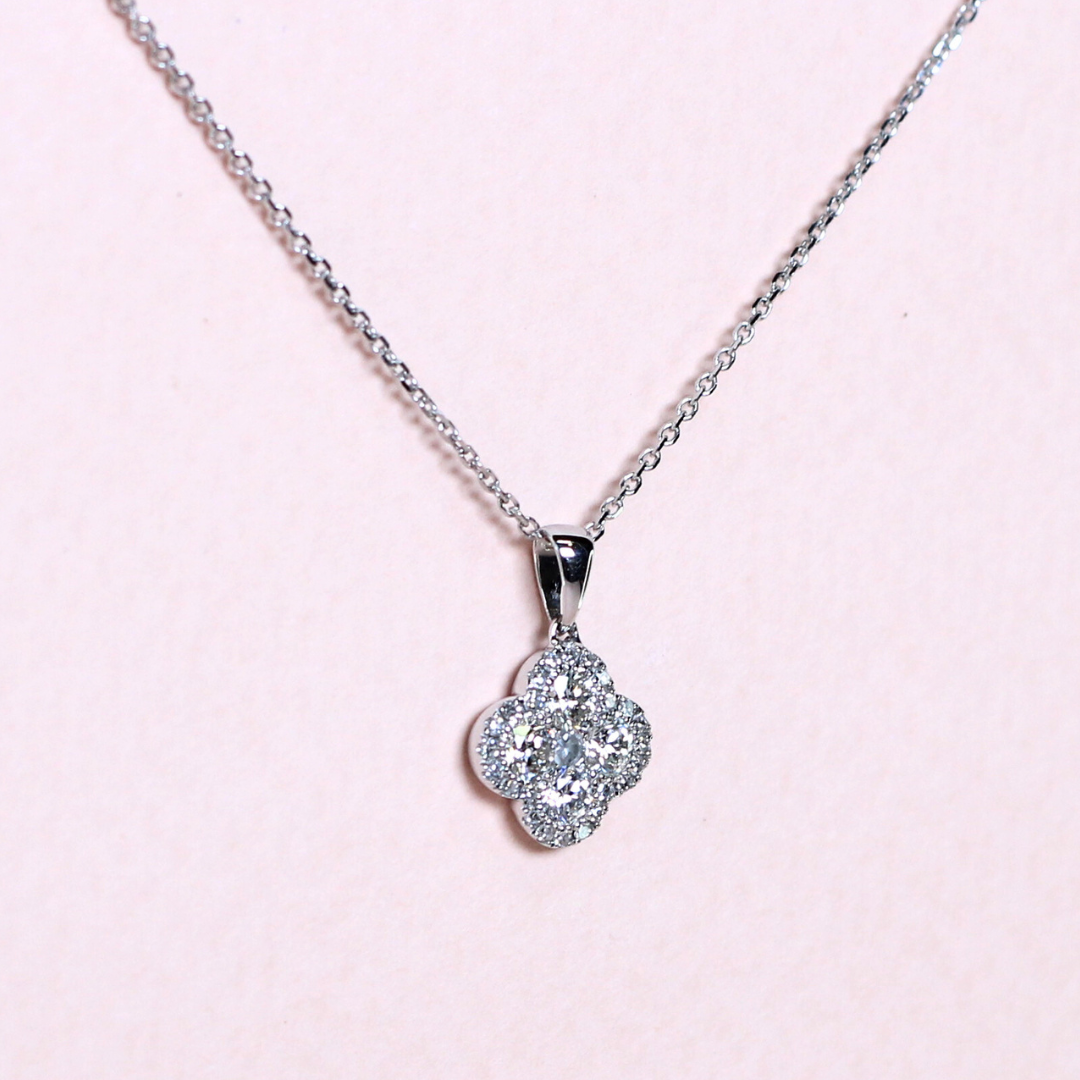 .40cts Clover diamond necklace